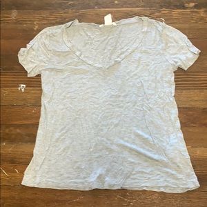 soft gray v-neck tee